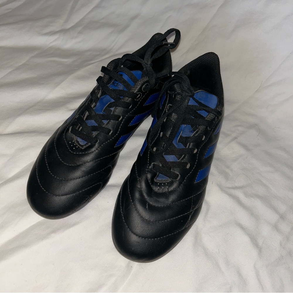Adidas Boy's Black and Blue Athletic Cleats